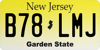 NJ license plate B78LMJ