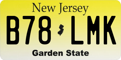 NJ license plate B78LMK