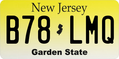 NJ license plate B78LMQ