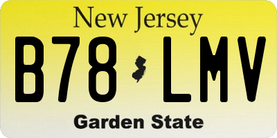NJ license plate B78LMV