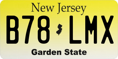 NJ license plate B78LMX