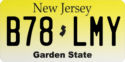 NJ license plate B78LMY