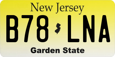 NJ license plate B78LNA