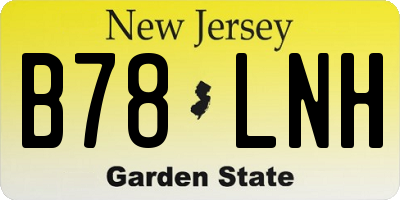 NJ license plate B78LNH