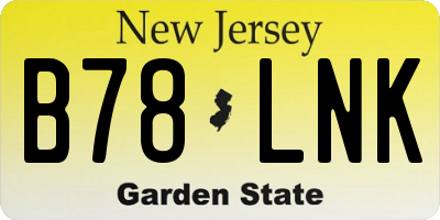 NJ license plate B78LNK