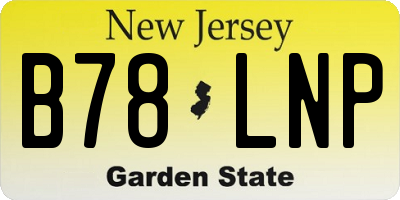 NJ license plate B78LNP