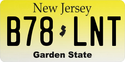 NJ license plate B78LNT