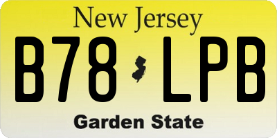 NJ license plate B78LPB