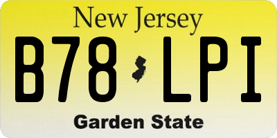 NJ license plate B78LPI