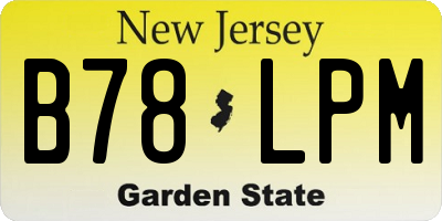 NJ license plate B78LPM