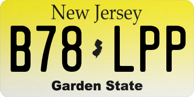 NJ license plate B78LPP