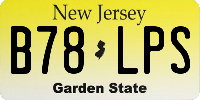 NJ license plate B78LPS