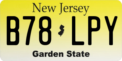 NJ license plate B78LPY
