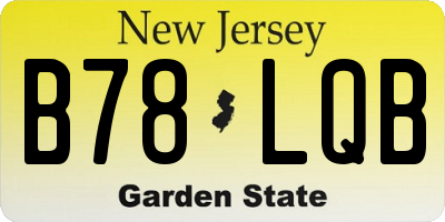 NJ license plate B78LQB