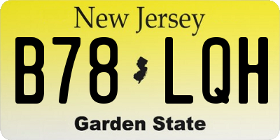 NJ license plate B78LQH