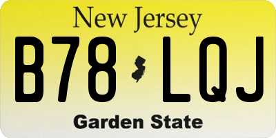 NJ license plate B78LQJ