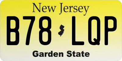 NJ license plate B78LQP