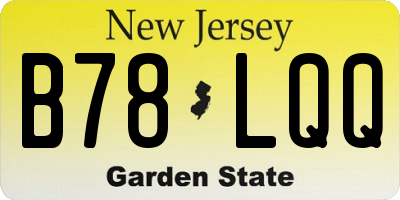 NJ license plate B78LQQ
