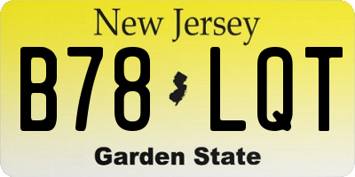 NJ license plate B78LQT
