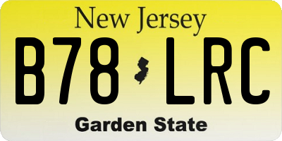 NJ license plate B78LRC
