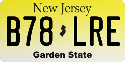 NJ license plate B78LRE