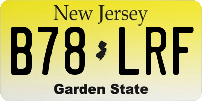 NJ license plate B78LRF