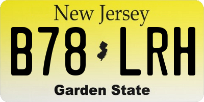 NJ license plate B78LRH