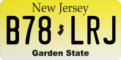 NJ license plate B78LRJ