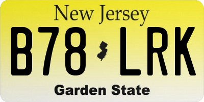 NJ license plate B78LRK