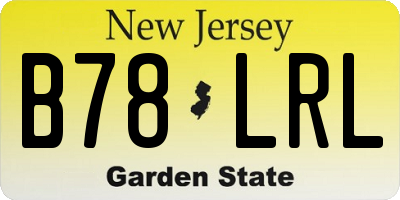 NJ license plate B78LRL
