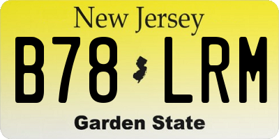 NJ license plate B78LRM