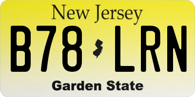 NJ license plate B78LRN