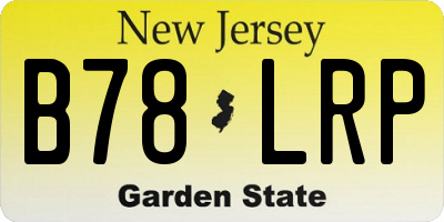 NJ license plate B78LRP