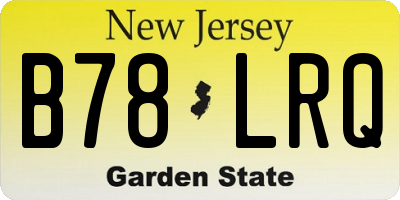 NJ license plate B78LRQ