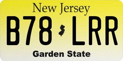 NJ license plate B78LRR