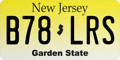 NJ license plate B78LRS