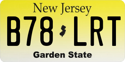 NJ license plate B78LRT