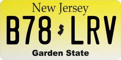 NJ license plate B78LRV