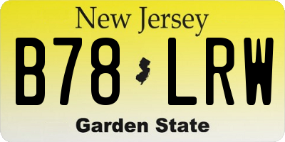 NJ license plate B78LRW