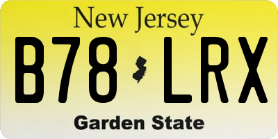 NJ license plate B78LRX