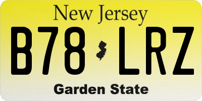 NJ license plate B78LRZ