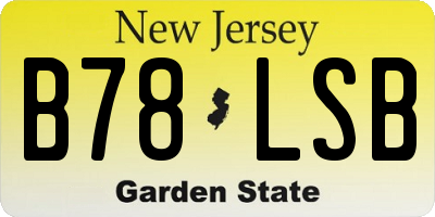 NJ license plate B78LSB