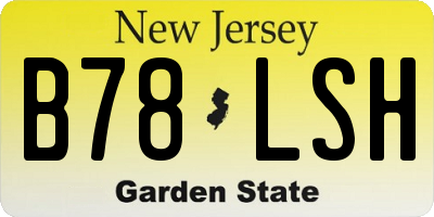 NJ license plate B78LSH