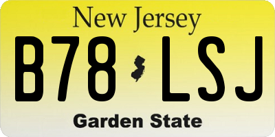 NJ license plate B78LSJ