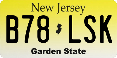 NJ license plate B78LSK