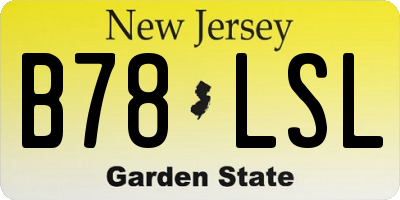 NJ license plate B78LSL
