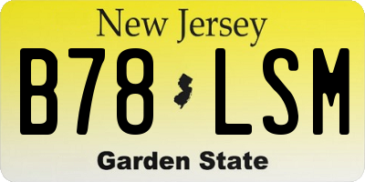 NJ license plate B78LSM