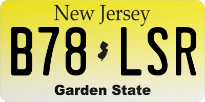 NJ license plate B78LSR