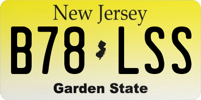 NJ license plate B78LSS