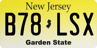 NJ license plate B78LSX